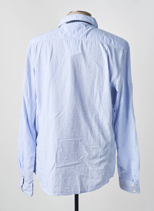 Chemise manches longues imprimé rayures bleu DEELUXE homme