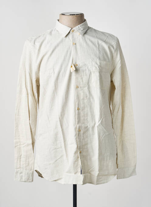 Chemise manches longues beige SCOTCH & SODA homme