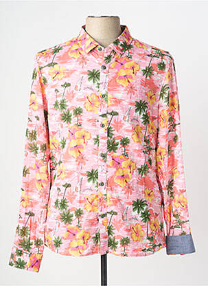 Chemise manches longues imprimé fantaisie rose KILIWATCH homme