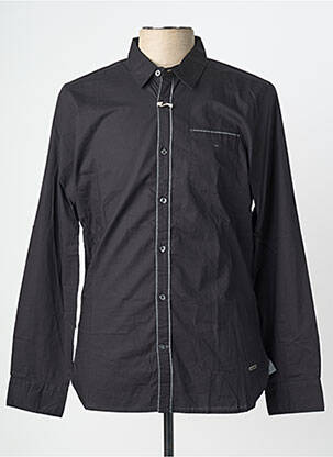 Chemise manches longues coupe droite noir BEING HUMAN homme