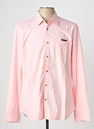 Chemise manches longues coupe droite rose BEING HUMAN homme