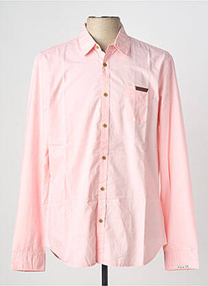 Chemise manches longues coupe droite rose BEING HUMAN homme