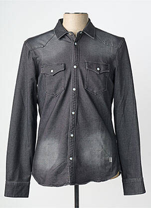 Chemise manches longues coupe cintrée gris GAUDI homme