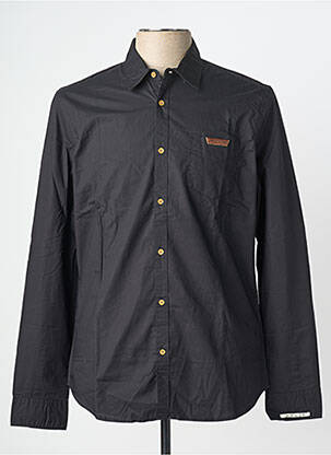Chemise manches longues coupe droite noir BEING HUMAN homme