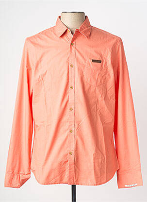Chemise manches longues coupe droite orange BEING HUMAN homme