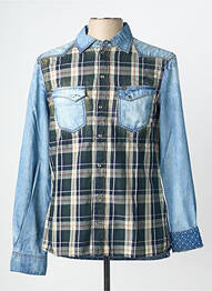 Chemise manches longues imprimé fantaisie bleu GAUDI homme