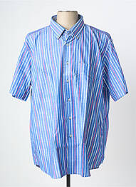 Chemise manches courtes imprimé fantaisie bleu PHILO VANCE homme