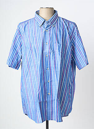 Chemise manches courtes imprimé fantaisie bleu PHILO VANCE homme