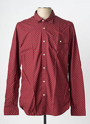 Chemise manches longues rouge SCOTCH & SODA homme