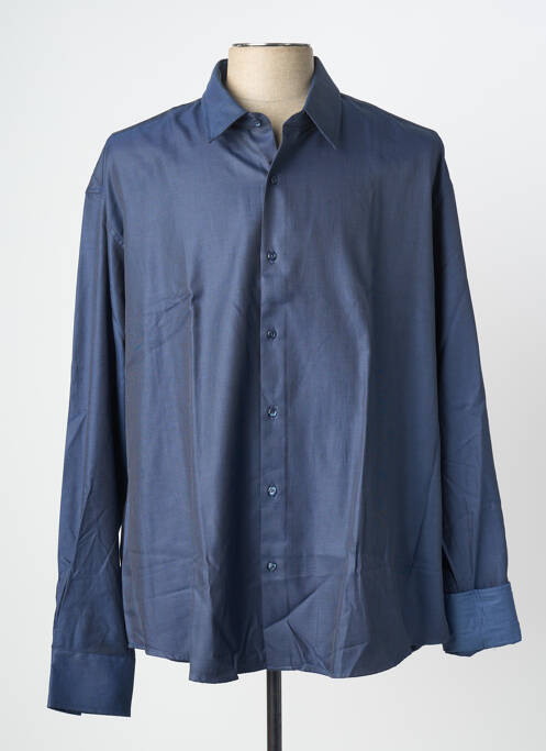 Chemise manches longues imprimé fantaisie bleu SAINT HILAIRE homme