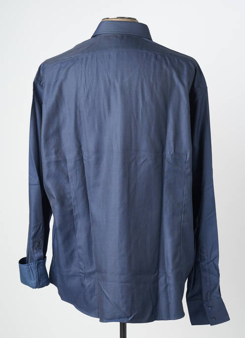 Chemise manches longues imprimé fantaisie bleu SAINT HILAIRE homme