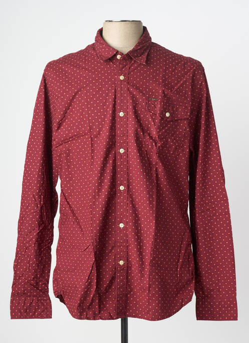 Chemise manches longues imprimé fantaisie rouge SCOTCH & SODA homme