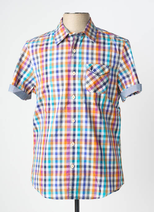 Chemise manches courtes imprimé fantaisie bleu MCS homme
