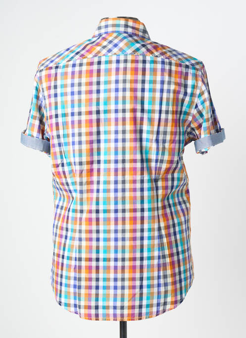 Chemise manches courtes imprimé fantaisie bleu MCS homme