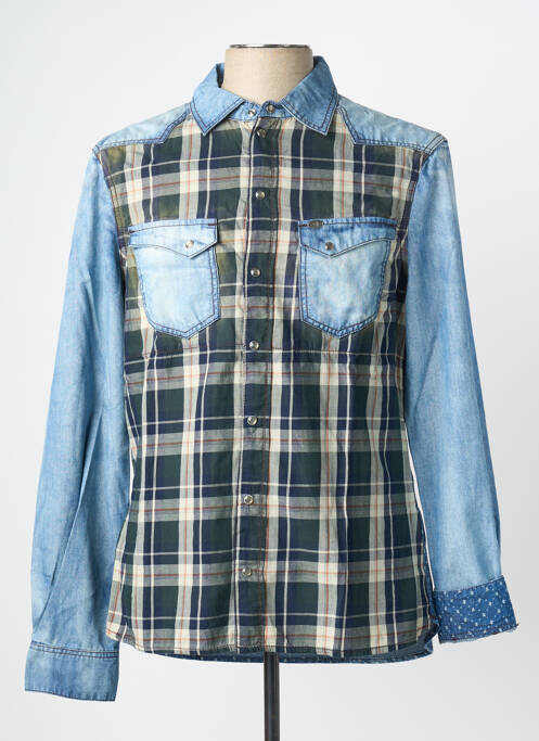 Chemise manches longues bleu GAUDI homme