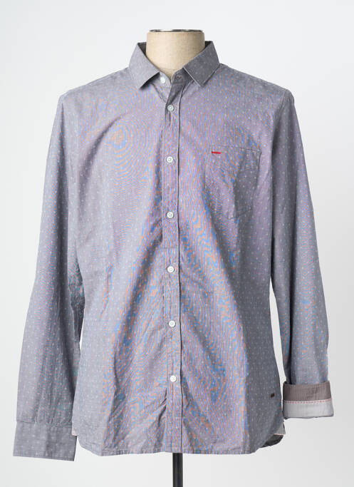 Chemise manches longues gris BEING HUMAN homme