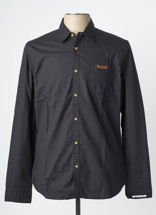 Chemise manches longues noir BEING HUMAN homme