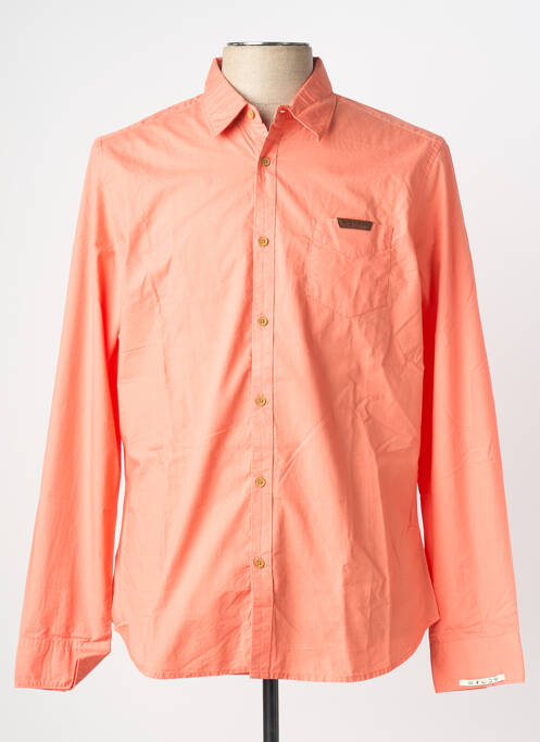 Chemise manches longues orange BEING HUMAN homme