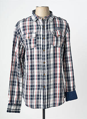 Chemise manches longues poignets boutonnés bleu DEELUXE homme