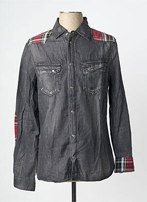 Chemise manches longues poignets boutonnés gris GAUDI homme