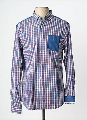 Chemise manches longues poignets boutonnés bleu KAPORAL homme