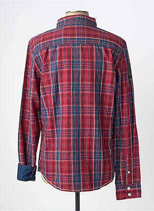 Chemise manches longues poignets boutonnés rouge DEELUXE homme