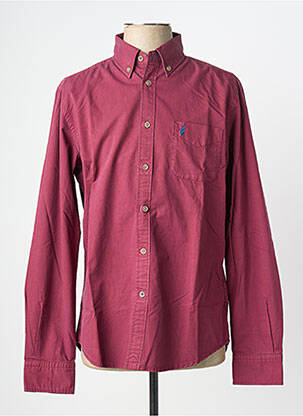 Chemise manches longues poches rouge MCS homme