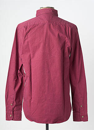 Chemise manches longues poches rouge MCS homme