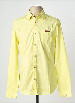 Chemise manches longues poignets boutonnés jaune BEING HUMAN homme