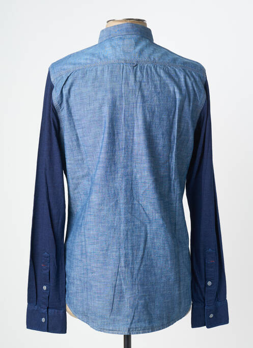 Chemise manches longues bleu BEING HUMAN homme