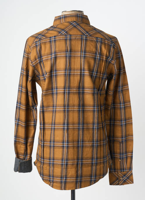 Chemise manches longues marron BEING HUMAN homme