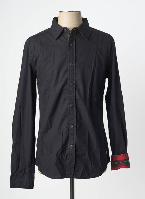Chemise manches longues noir DEELUXE homme
