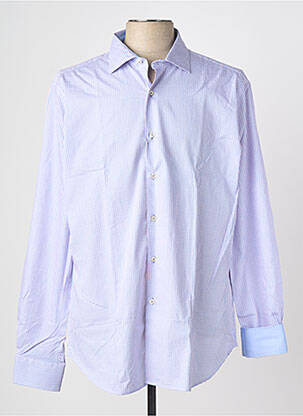 Chemise manches longues imprimé fantaisie bleu PHILO VANCE homme