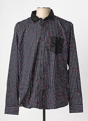 Chemise manches longues poches noir FOX homme