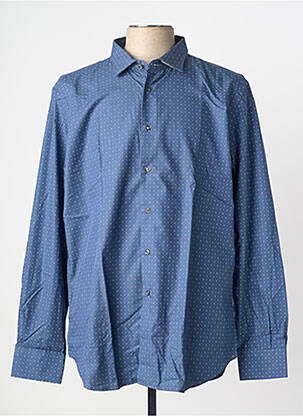 Chemise manches longues imprimé fantaisie bleu PHILO VANCE homme