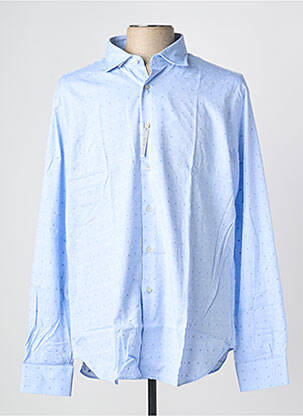 Chemise manches longues imprimé fantaisie bleu PHILO VANCE homme