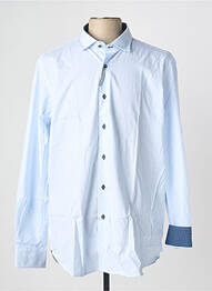 Chemise manches longues coupe droite bleu PHILO VANCE homme