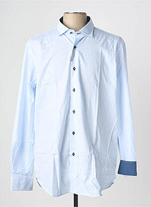 Chemise manches longues imprimé rayures bleu PHILO VANCE homme
