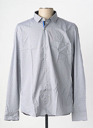 Chemise manches longues imprimé fantaisie gris FOX homme