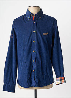 Chemise manches longues coupe cintrée bleu CLASSIC ALL BLACKS homme