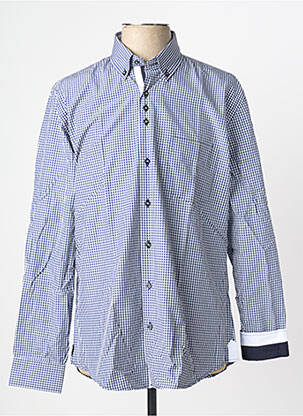 Chemise manches longues coupe cintrée bleu CAP 10 TEN homme
