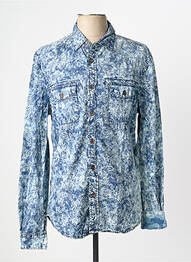 Chemise manches longues poches bleu GAUDI homme