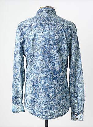 Chemise manches longues poches bleu GAUDI homme