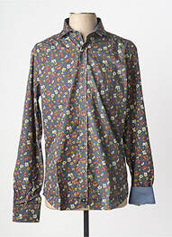 Chemise manches longues coupe cintrée bleu BLUSALINA homme