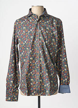 Chemise manches longues coupe cintrée bleu BLUSALINA homme
