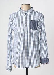 Chemise manches longues poches bleu DEELUXE homme