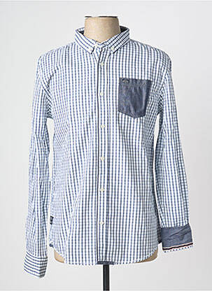 Chemise manches longues coupe cintrée bleu DEELUXE74 homme