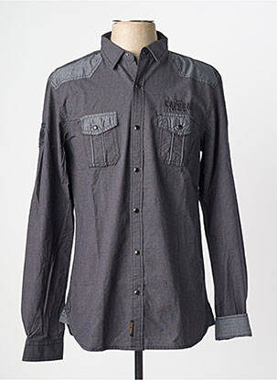 Chemise manches longues poches gris KAPORAL homme