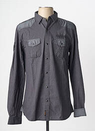 Chemise manches longues coupe cintrée gris KAPORAL homme