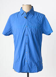 Chemise manches courtes poches bleu BEING HUMAN homme